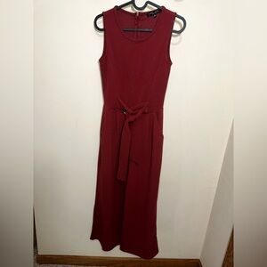 Romeo & Juliet Couture Sleeveless Burgundy Maxi Dress